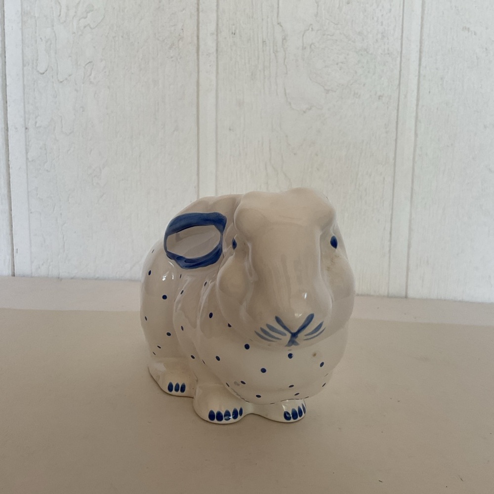Tiffany & Co. Hand Painted Rabbit Coin Bank - Picture 8 of 13